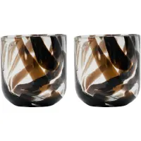 House Doctor Home Kaarshouder Pak Van 2 Donkerbruin - Kaarshouders Glas Dark Brown - 261607702