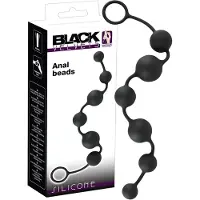 Black Velvets Zwarte siliconen anaalkralen