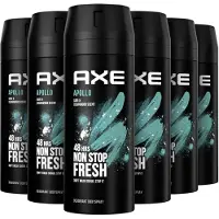 Axe Apollo deodorant bodyspray - 6 x 150 ml | Deodorant van