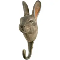 Wildlife Garden Met De Hand Gesneden Haak Haas - Haken en hangers Hout - WG510