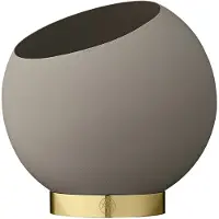 AYTM Globe Bloempot Ø17 cm | Taupe | Gold