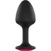 Marc Dorcel Geisha Plug Ruby XL - zwarte anaalplug met roze steen