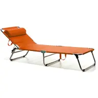 Fiam Amigo Sunbed - Ligstoelen en ligbedden Aluminium Orange - 035TXALUAR