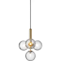 Nuura Hanglampe , Miira 4, dimbare, Goud / Messing, Woonkamer, Glas, Designer