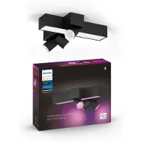 Philips Hue Centris Opbouwspot White and Color - Zwart - Kruisvorm - 3-spots