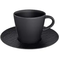 Villeroy & Boch Manufacture Rock Espressokopje Met Schotel - Espressokopjes Porselein Black - 300589-388346