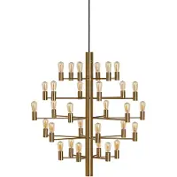 Herstal Manola 30 Kroonluchter Dimbaar Led Gesatineerd Messing - Kroonluchters Metaal Satin Brass - HB166597303105