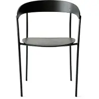 New Works Missing stoel met armleuningen Zwart essenhout
