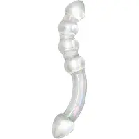 Rimba Xena - dubbele glazen dildo - transparant