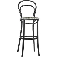 TON No 14 Barstool Cane 61 Cm Grain - Barkrukken Beuken Black - 315134000128