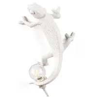 Seletti Tafellampe , Chameleon Lamp Going Up, Wit, Woonkamer, Kunststof, Designer