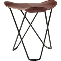 Cuero Design Flying Goose Pampa Stool Oak/black - Voetenbanken Leer Crude Oak - 1400611