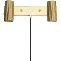 Globen Lighting Hubble 2 wandlamp Geborsteld messing
