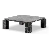 New Works Atlas Salontafel 82x82 Cm - Salontafels Marmer Costa Black - 42611