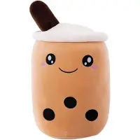 Northix Pluche knuffel, Bubble Tea - Bruin