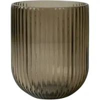 DBKD Simple Stripe Vaas 14 Cm Bruin - Vazen Glas Brown - 20221501b