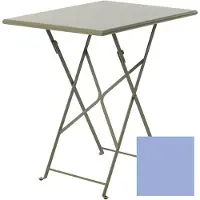 Ethimo Flower Inklapbare Tafel 55x70 Cm - Tuintafel Gegalvaniseerd Staal Plumbago Blue - FLTPRM1B41