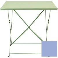 Ethimo Flower Inklapbare Tafel 80x80 Cm - Tuintafel Gegalvaniseerd Staal Plumbago Blue - FLTPQM2B41