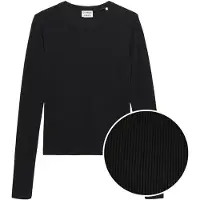 Catwalk junkie Rib Long Sleeve Black Size: 40 | Long-Sleeved Tops Outlet | Dames | Zwart