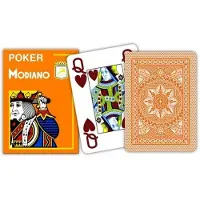 Usorteret poker speelkaarten oranje 4 index