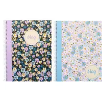 Kangaro spiraalblok - B'LOG FLOWERS - formaat A5 - met lijn - 2 stuks - AN-123890-A