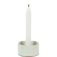 A world of craft Earth Cylinder Kaarshouder Grijswit - Kaarshouders Steengoed Grey White - 1007660-NE