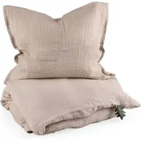 Sebra Baby Dekbedovertrekset - Kinderdekbedovertrekken & lakens Biologisch Katoen Beige - 100130011