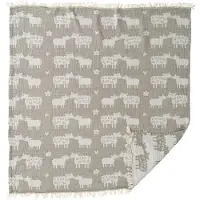 Klippan Yllefabrik Bää Kinderdeken 75x90 Cm - Kinderdekens Katoen Grey - 272601