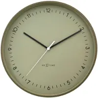 Nextime Berlin L – Wandklok – 40 cm – Metaal – Khaki – Stil