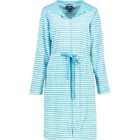 Cawö Badjas Home 834 Capuchon & Tunnelkoord Women Turquoise-L
