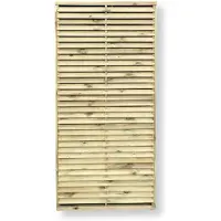 Overig Houten Schutting - Louvre - Grenen - Groen Geïmpregneerd - Recht - 90x180cm - Fsc/pefc