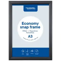 Europel Economy Kliklijst – Posterlijst – A3 – 29,7 x 42 cm – 25mm – Aluminium – Zwart
