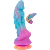 Beasty Cocks - buitenaardse siliconen dildo (blauw-oranje)
