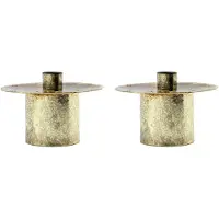 House Doctor Simb Kandelaar Pak Van 2 - Kaarshouders Ijzer Antique Brass - 204001008