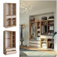 Vicco Elmo Garderobekast – 200 x 200 cm Set van 2 Sonoma