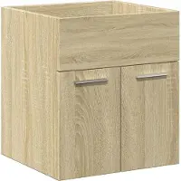 vidaXL 2-delige Badkamermeubelset bewerkt hout sonoma eikenkleurig