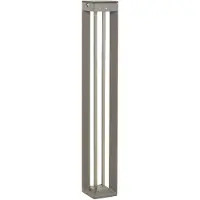 LES JARDINS LED lamp op zonne-energie Borne met sensor, 90 cm Borne, dimbaar, alu / grijs / zink, Aluminium, Solar buitenverlichting