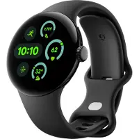 Google Pixel Watch LTE 41mm matzwart roestvrij staal Obsidian Active Band