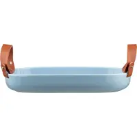 Marimekko Oiva Iso Koppa Serveerschotel 23x32 Cm Lichtblauw - Serveerkommen Steengoed Light blue - 073845-510