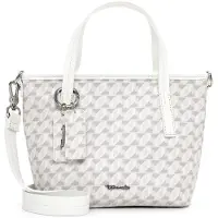 Tamaris Shopper 'Francesca' ecru / grijs / wit