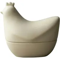 DBKD Happy Hen Pot Met Deksel - Paasdecoratie Keramiek Creme - 20240901CR