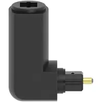 Hama ODT-adapter, Toslink-stekker - Toslink-aansluiting, verguld, 90 (Toslink adapter), Audio-adapters, Zwart