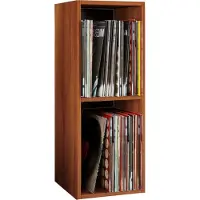 VCM Platto2 wandkast voor LP 2 planken nootboom decor.