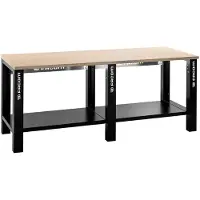 Facom werkbank met houten werkblad, 2 meter lang