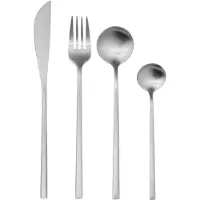 Broste Copenhagen Tofte Bestekset 4 Stuks Roestvrij Staal - Besteksets Roestvrijstaal Silver - 14700000