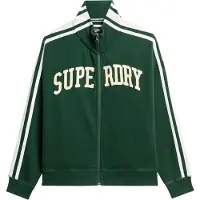 Superdry Sweatvest 'Athletic Essentials' crème / donkergroen