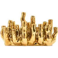 Pols Potten Coral Vaas Goud Reef - Vazen Porselein Gold - 230-205-425