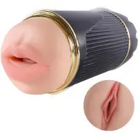 Lonely - masturbator met mond en vagina - natuur/zwart