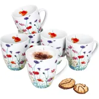 MamboCat Set van 6 MARIE porseleinen koffiemokken handvat 6 personen