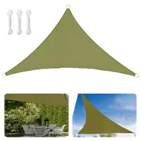 Cheqo Driehoekig Schaduwdoek - Schaduw Doek - UV-bestendig Polyester - Groen